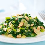 Sauteed Beet Greens with Toasted Almonds 