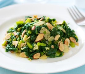 Sauteed Beet Greens with Toasted Almonds 