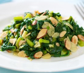 Sauteed Beet Greens with Toasted Almonds 