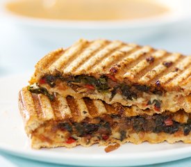 Chard Panini with Bean Spread