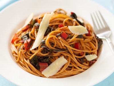 Pasta with Chard, Garlic and Parmesan