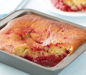 Raspberry Pudding Cake