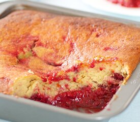 Raspberry Pudding Cake