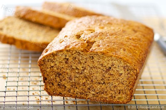 Pour the batter in the prepared loaf pan