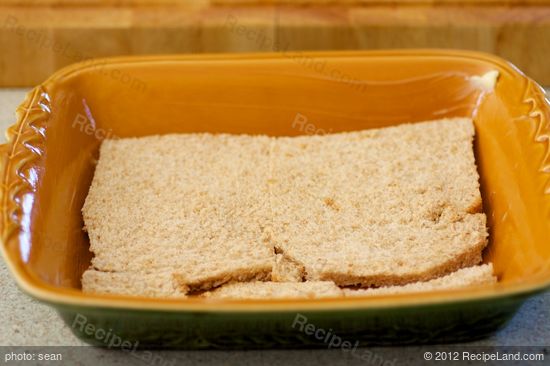 Arrange 1/2 of the whole wheat bread