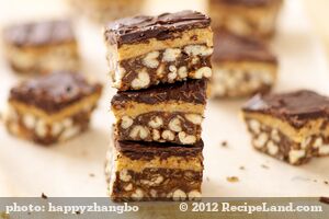 Chocolate-Peanut Butter Crispy Bars recipe