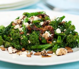 Braised Broccoli Rabe (Rapini) Sun-dried Tomatoes and Feta Cheese