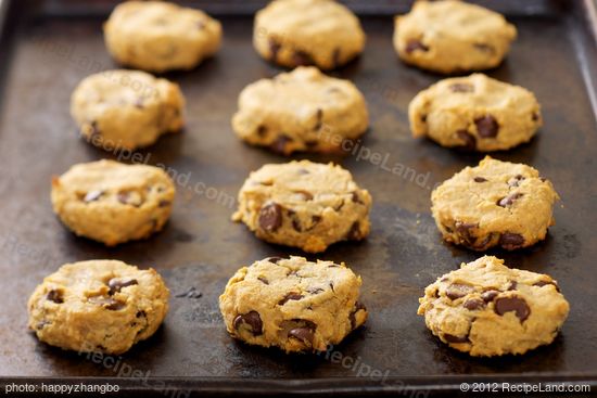 Bake at 350 degrees F oven for 8 to 12 minutes until the cookies are set.  