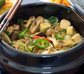 Korean Mushroom-Bok Choy Stew with Soba