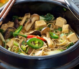 Korean Mushroom-Bok Choy Stew with Soba