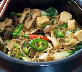 Korean Mushroom-Bok Choy Stew with Soba