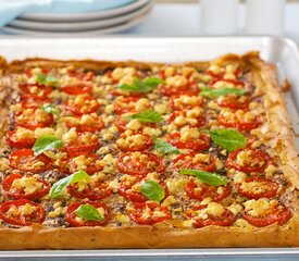 Tomato, Feta and Pesto Phyllo Tart