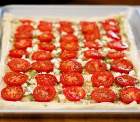 Tomato, Feta and Pesto Phyllo Tart