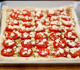 Tomato, Feta and Pesto Phyllo Tart