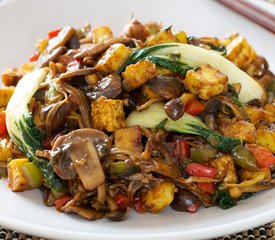 Bok Choy, Mushrooms and Tofu Stir-Fry