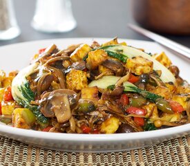 Bok Choy, Mushrooms and Tofu Stir-Fry