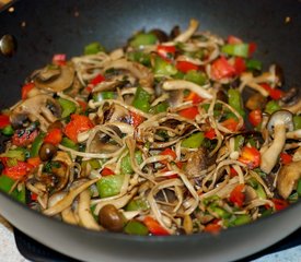 Bok Choy, Mushrooms and Tofu Stir-Fry