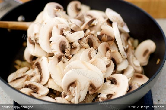 Stir in mushrooms, 