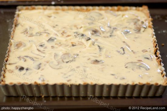 Pour evenly into baked pie or tart crust.