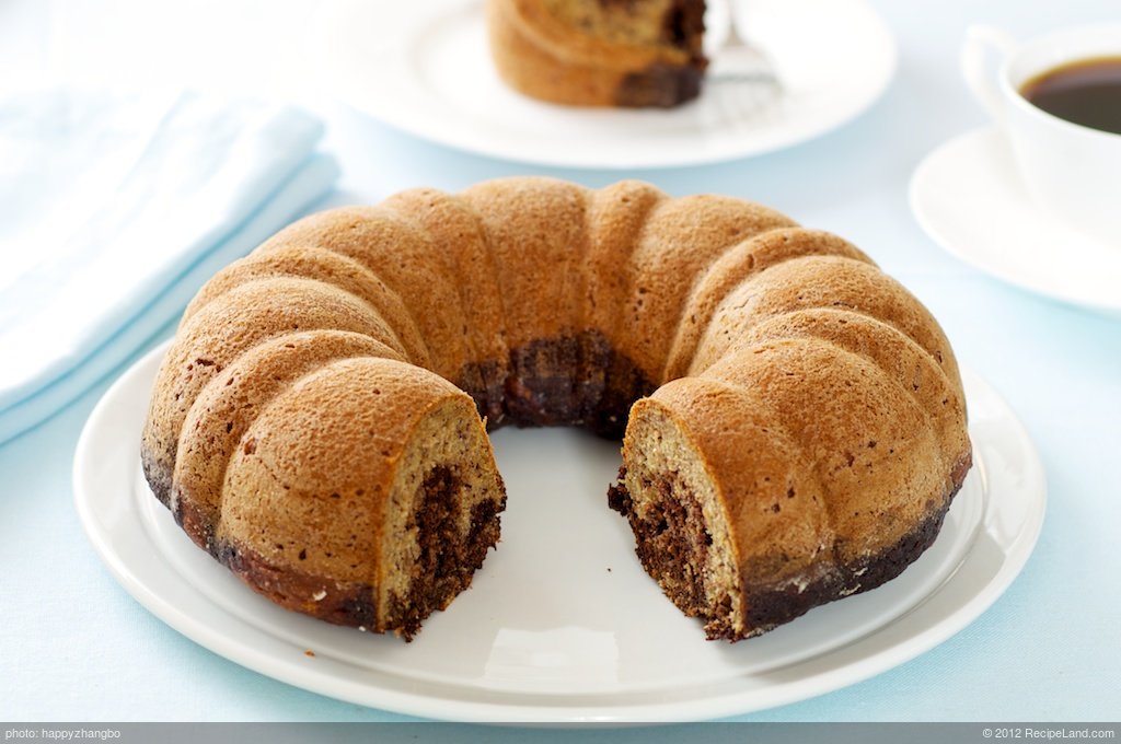 Banana Marble Chocolate Cake