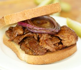 Barbecued Flank Steak Sandwiches