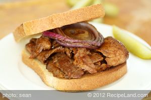 Barbecued Flank Steak Sandwiches recipe
