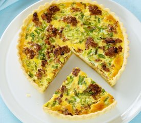 Chorizo Quiche in Cornmeal Crust