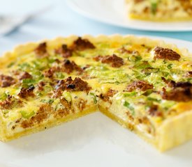 Chorizo Quiche in Cornmeal Crust