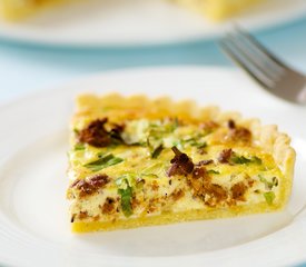 Chorizo Quiche in Cornmeal Crust