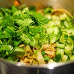 Stir in cucumber and cilantro until well combined.  
