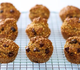 Banana, Oats, Millet and Chocolate Chip Muffins