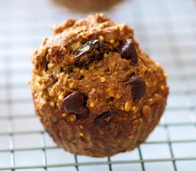 Banana, Oats, Millet and Chocolate Chip Muffins