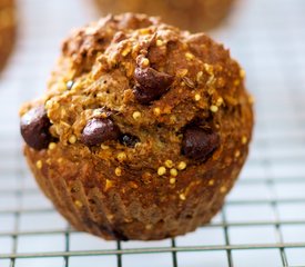 Banana, Oats, Millet and Chocolate Chip Muffins