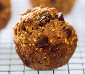 Banana, Oats, Millet and Chocolate Chip Muffins