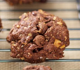 Chocolate Fudge, Cranberry and Walnut Cookies