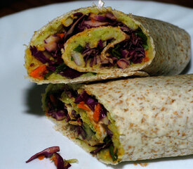 Creamy Avocado and White Bean Wrap