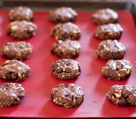 Chocolate Fudge, Cranberry and Walnut Cookies