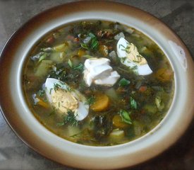 Sorrel Soup with Chorizo