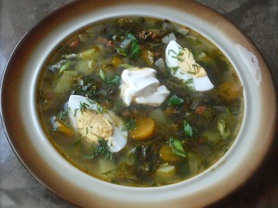 Sorrel Soup with Chorizo