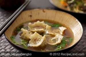 Veggie Jiao Zi (Chinese Dumpling) Soup