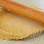 Transfer the round into tart pan.