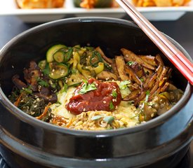 Bibimbap2 (Korean Seasoned Vegetables and Rice with Spicy Sauce)