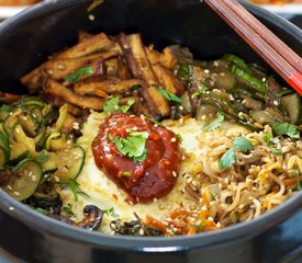 Bibimbap2 (Korean Seasoned Vegetables and Rice with Spicy Sauce)