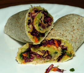 Creamy Avocado and White Bean Wrap