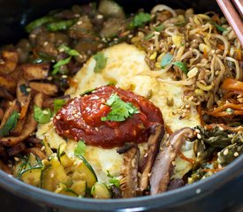 Bibimbap2 (Korean Seasoned Vegetables and Rice with Spicy Sauce)