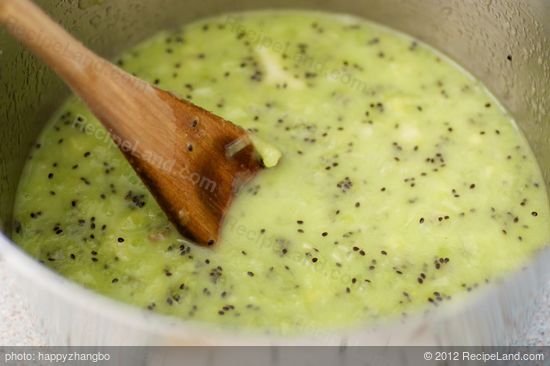 Add sugar and cornstarch and stir well.