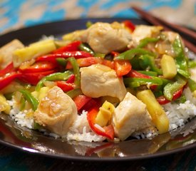 Asian Chicken, Peppers, Pineapple and Rice