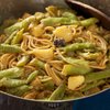 Chinese Broad Bean and Potato Stir-Fry with Noodles 