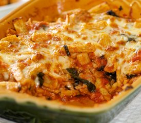 Baked Pasta with Sausage, Tomatoes, and Cheese