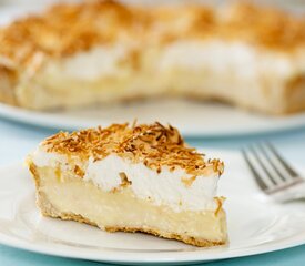 Decadent Coconut Cream Pie with Meringue Topping 